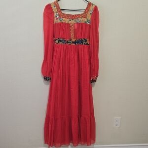 Young Edwardian By Aspeja 70s Vintage Maxi Dress 13